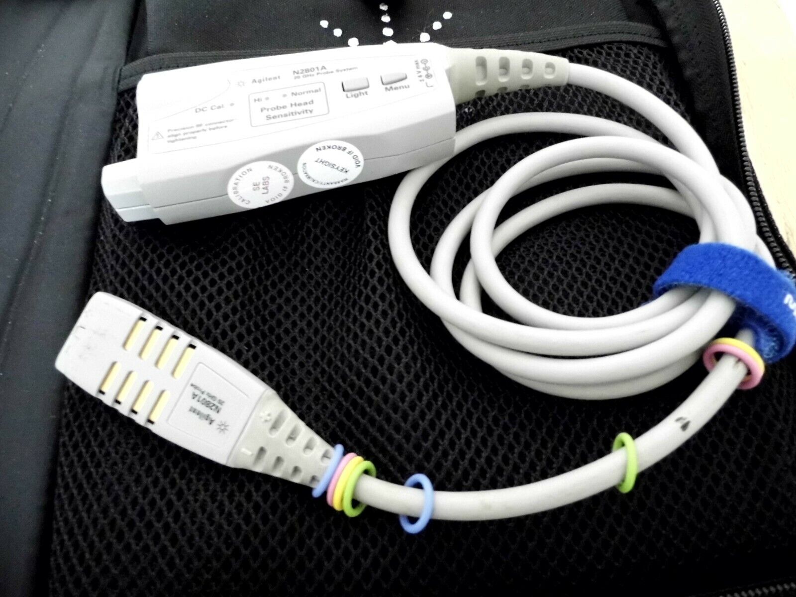 Agilent N2801A 20 GHz InfiniiMax III Series probe amplifier Keysight cal 8/2021 Agilent N2801A 20 GHz InfiniiMax III Series probe amplifier Keysight cal 8/2021